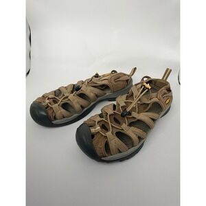 Keen Whisper Mens Brown Waterproof Hiking Sport Sandals Bungee Men's 8 or 8.5